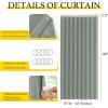 imageNICETOWN Accordion Blackout Door Curtains for Doorway Thermal Insulated Privacy Closet Curtains Room Divider Sliding Door Shade for Living RoomBathroomBedroom 1 Panel with Hooks W38 x L80 GreySage Green