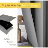 imageNICETOWN Bedroom Curtains Blackout Drapery Panels Three Pass Microfiber Thermal Insulated Solid Ring Top Blackout Window Curtains  Drapes for Small Window 2 Panels W42quot X L54quot Silver Grey