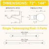imageNICETOWN Black Curtain Rods for Window 48 to 86 inch 1 18 Diameter with Ball Finials for Window Treatment Adjustable Length from 48 to 86Inch Matte BlackMatte White