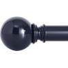 imageNICETOWN Black Curtain Rods for Window 48 to 86 inch 1 18 Diameter with Ball Finials for Window Treatment Adjustable Length from 48 to 86Inch Matte BlackBlack