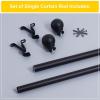 imageNICETOWN Black Curtain Rods for Window 48 to 86 inch 1 18 Diameter with Ball Finials for Window Treatment Adjustable Length from 48 to 86Inch Matte BlackMatte Black