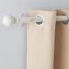 imageNICETOWN Black Curtain Rods for Window 48 to 86 inch 1 18 Diameter with Ball Finials for Window Treatment Adjustable Length from 48 to 86Inch Matte BlackAntique White