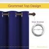 imageNICETOWN Blackout Curtains ampamp Drapes for Bedroom Royal Blue W34 x L40 Set of 2 Triple Weave Grommet Top Thermal Insulated Light Blocking Panels for BathroomLiving Room