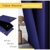 imageNICETOWN Blackout Curtains ampamp Drapes for Bedroom Royal Blue W34 x L40 Set of 2 Triple Weave Grommet Top Thermal Insulated Light Blocking Panels for BathroomLiving Room