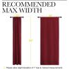 imageNICETOWN Christmas Burgundy Curtains Blackout Drape Panels  Lights Block Out Window Treatment Short Curtain Sets for Loft and Basement Decoration Set of 2 34 by 63Inch