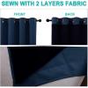 imageNICETOWN Complete 100 Blackout Curtain Set Thermal Insulated ampamp Energy Efficiency Window Draperies for Guest Room Full Shading Panels for Shift Worker and Light Sleepers Navy Blue 37W x 84L 2 Pcs