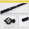 imageNICETOWN Curtain Rods for Windows 28 to 48 inch Adjustable Curtain Rod 1 inch Diameter Modern Twisted Cage Finial Design Decorative Drapery Rod for Valances Tiers 2848quot Length Matte BlackMatte Black