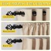 imageNICETOWN Curtain Rods for Windows 28 to 48 inch Adjustable Curtain Rod 1 inch Diameter Modern Twisted Cage Finial Design Decorative Drapery Rod for Valances Tiers 2848quot Length Matte BlackMatte Black