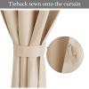imageNICETOWN Door Curtains for Kitchen Short Blackout Curtains 72 inch Long Self Adhesive Portable Window Cover for Front French Door Adjustable Shade for Glass 1 PC 26quot W x 72quot L GreyBiscotti Beige