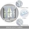 imageNICETOWN Door Curtains for Kitchen Short Blackout Curtains 72 inch Long Self Adhesive Portable Window Cover for Front French Door Adjustable Shade for Glass 1 PC 26quot W x 72quot L GreyGreyish White