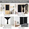 imageNICETOWN Door Curtains for Kitchen Short Blackout Curtains 72 inch Long Self Adhesive Portable Window Cover for Front French Door Adjustable Shade for Glass 1 PC 26quot W x 72quot L GreyBlack