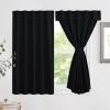 imageNICETOWN Door Curtains for Kitchen Short Blackout Curtains 72 inch Long Self Adhesive Portable Window Cover for Front French Door Adjustable Shade for Glass 1 PC 26quot W x 72quot L GreyBlack