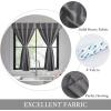 imageNICETOWN Door Curtains for Kitchen Short Blackout Curtains 72 inch Long Self Adhesive Portable Window Cover for Front French Door Adjustable Shade for Glass 1 PC 26quot W x 72quot L GreyGrey