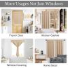 imageNICETOWN Door Curtains for Kitchen Short Blackout Curtains 72 inch Long Self Adhesive Portable Window Cover for Front French Door Adjustable Shade for Glass 1 PC 26quot W x 72quot L GreyBiscotti Beige