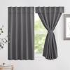 imageNICETOWN Door Curtains for Kitchen Short Blackout Curtains 72 inch Long Self Adhesive Portable Window Cover for Front French Door Adjustable Shade for Glass 1 PC 26quot W x 72quot L GreyGrey