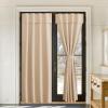 imageNICETOWN Door Curtains for Kitchen Short Blackout Curtains 72 inch Long Self Adhesive Portable Window Cover for Front French Door Adjustable Shade for Glass 1 PC 26quot W x 72quot L GreyBiscotti Beige