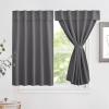 imageNICETOWN Door Curtains for Kitchen Short Blackout Curtains 72 inch Long Self Adhesive Portable Window Cover for Front French Door Adjustable Shade for Glass 1 PC 26quot W x 72quot L GreyGrey
