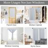 imageNICETOWN Door Curtains for Kitchen Short Blackout Curtains 72 inch Long Self Adhesive Portable Window Cover for Front French Door Adjustable Shade for Glass 1 PC 26quot W x 72quot L GreyGreyish White