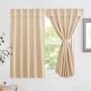 imageNICETOWN Door Curtains for Kitchen Short Blackout Curtains 72 inch Long Self Adhesive Portable Window Cover for Front French Door Adjustable Shade for Glass 1 PC 26quot W x 72quot L GreyBiscotti Beige