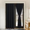 imageNICETOWN Door Curtains for Kitchen Short Blackout Curtains 72 inch Long Self Adhesive Portable Window Cover for Front French Door Adjustable Shade for Glass 1 PC 26quot W x 72quot L GreyBlack