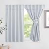 imageNICETOWN Door Curtains for Kitchen Short Blackout Curtains 72 inch Long Self Adhesive Portable Window Cover for Front French Door Adjustable Shade for Glass 1 PC 26quot W x 72quot L GreyGreyish White