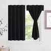 imageNICETOWN Door Curtains for Kitchen Short Blackout Curtains 72 inch Long Self Adhesive Portable Window Cover for Front French Door Adjustable Shade for Glass 1 PC 26quot W x 72quot L GreyBlack