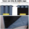 imageNICETOWN Full Shade Curtain Panels 72 inches Long Pair of Energy Smart ampamp Noise Blocking Out Blackout Drapes for Guest Room Window Thermal Insulated Lined Window Dressing Stone Blue 52x72