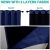 imageNICETOWN Full Shading Curtains 90quot Long 2 Panels Set for Windows Royal Blue Pack of 2 52quot W Super HeavyDuty Black Lined Blackout Curtains for Bedroom Privacy Assured Window Treatment