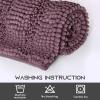 imageNICETOWN Grey Bathroom Rug Extra Thick Indoor Outdoor Durable Doormat for Bathroom AntiSlip Soft Plush Chenille Shaggy Bath Mat Living Room Bedroom Mat Water Absorbent Floor Carpet 47 x 24Greyish Purple
