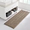 imageNICETOWN Grey Bathroom Rug Extra Thick Indoor Outdoor Durable Doormat for Bathroom AntiSlip Soft Plush Chenille Shaggy Bath Mat Living Room Bedroom Mat Water Absorbent Floor Carpet 47 x 24Taupe Brown