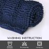 imageNICETOWN Grey Bathroom Rug Extra Thick Indoor Outdoor Durable Doormat for Bathroom AntiSlip Soft Plush Chenille Shaggy Bath Mat Living Room Bedroom Mat Water Absorbent Floor Carpet 47 x 24Navy
