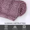imageNICETOWN Grey Bathroom Rug Extra Thick Indoor Outdoor Durable Doormat for Bathroom AntiSlip Soft Plush Chenille Shaggy Bath Mat Living Room Bedroom Mat Water Absorbent Floor Carpet 47 x 24Mauve