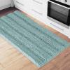 imageNICETOWN Grey Bathroom Rug Extra Thick Indoor Outdoor Durable Doormat for Bathroom AntiSlip Soft Plush Chenille Shaggy Bath Mat Living Room Bedroom Mat Water Absorbent Floor Carpet 47 x 24Eggshell Green