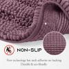 imageNICETOWN Grey Bathroom Rug Extra Thick Indoor Outdoor Durable Doormat for Bathroom AntiSlip Soft Plush Chenille Shaggy Bath Mat Living Room Bedroom Mat Water Absorbent Floor Carpet 47 x 24Greyish Purple