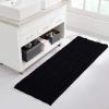 imageNICETOWN Grey Bathroom Rug Extra Thick Indoor Outdoor Durable Doormat for Bathroom AntiSlip Soft Plush Chenille Shaggy Bath Mat Living Room Bedroom Mat Water Absorbent Floor Carpet 47 x 24Black