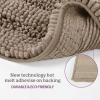 imageNICETOWN Grey Bathroom Rug Sets Extra Thick Bath Rugs for Bathroom AntiSlip Soft Plush Chenille Shaggy Bath Mats Living Room Bedroom Mats Water Absorbent Floor Carpets 20 x 32 Plus 17 x 24Taupe