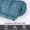 imageNICETOWN Grey Bathroom Rug Sets Extra Thick Bath Rugs for Bathroom AntiSlip Soft Plush Chenille Shaggy Bath Mats Living Room Bedroom Mats Water Absorbent Floor Carpets 20 x 32 Plus 17 x 24Teal Blue