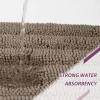 imageNICETOWN Grey Bathroom Rug Sets Extra Thick Bath Rugs for Bathroom AntiSlip Soft Plush Chenille Shaggy Bath Mats Living Room Bedroom Mats Water Absorbent Floor Carpets 20 x 32 Plus 17 x 24Taupe
