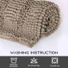 imageNICETOWN Grey Bathroom Rug Sets Extra Thick Bath Rugs for Bathroom AntiSlip Soft Plush Chenille Shaggy Bath Mats Living Room Bedroom Mats Water Absorbent Floor Carpets 20 x 32 Plus 17 x 24Taupe Brown