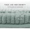 imageNICETOWN Grey Bathroom Rug Sets Extra Thick Bath Rugs for Bathroom AntiSlip Soft Plush Chenille Shaggy Bath Mats Living Room Bedroom Mats Water Absorbent Floor Carpets 20 x 32 Plus 17 x 24Sage Green