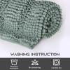 imageNICETOWN Grey Bathroom Rug Sets Extra Thick Bath Rugs for Bathroom AntiSlip Soft Plush Chenille Shaggy Bath Mats Living Room Bedroom Mats Water Absorbent Floor Carpets 20 x 32 Plus 17 x 24Sage Green