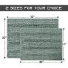 imageNICETOWN Grey Bathroom Rug Sets Extra Thick Bath Rugs for Bathroom AntiSlip Soft Plush Chenille Shaggy Bath Mats Living Room Bedroom Mats Water Absorbent Floor Carpets 20 x 32 Plus 17 x 24Sage Green