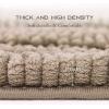imageNICETOWN Grey Bathroom Rug Sets Extra Thick Bath Rugs for Bathroom AntiSlip Soft Plush Chenille Shaggy Bath Mats Living Room Bedroom Mats Water Absorbent Floor Carpets 20 x 32 Plus 17 x 24Taupe Brown