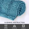 imageNICETOWN Grey Bathroom Rug Sets Extra Thick Bath Rugs for Bathroom AntiSlip Soft Plush Chenille Shaggy Bath Mats Living Room Bedroom Mats Water Absorbent Floor Carpets 20 x 32 Plus 17 x 24Teal Blue