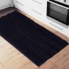 imageNICETOWN Grey Bathroom Rug Sets Extra Thick Bath Rugs for Bathroom AntiSlip Soft Plush Chenille Shaggy Bath Mats Living Room Bedroom Mats Water Absorbent Floor Carpets 20 x 32 Plus 17 x 24Black