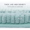imageNICETOWN Grey Bathroom Rug Sets Extra Thick Bath Rugs for Bathroom AntiSlip Soft Plush Chenille Shaggy Bath Mats Living Room Bedroom Mats Water Absorbent Floor Carpets 20 x 32 Plus 17 x 24Eggshell Green