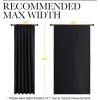 imageNICETOWN Halloween Black Blackout Curtain Blinds  Solid Thermal Insulated Window Treatment Blackout Drapes for Bedroom 2 Panels 62 inches Wide by 84 inches Long