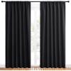 imageNICETOWN Halloween Black Blackout Curtain Blinds  Solid Thermal Insulated Window Treatment Blackout Drapes for Bedroom 2 Panels 62 inches Wide by 84 inches Long