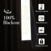 imageNICETOWN Natural Thick Linen 100 Blackout Farmhouse Curtain 2 Layers Panels 84 inch for Bedroom 52x84 Sound Blocking Privacy Window Treatments Bronze Grommet Wall Decor for Living Room 2 PiecesNatural