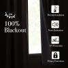 imageNICETOWN Natural Thick Linen 100 Blackout Farmhouse Curtain 2 Layers Panels 84 inch for Bedroom 52x84 Sound Blocking Privacy Window Treatments Bronze Grommet Wall Decor for Living Room 2 PiecesNatural